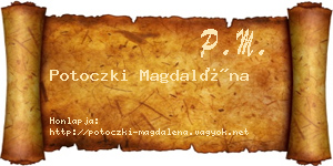 Potoczki Magdaléna névjegykártya